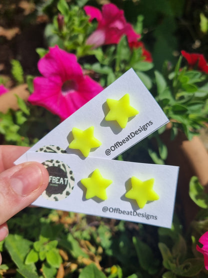 Neon Star Studs