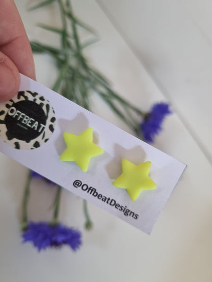 Neon Star Studs